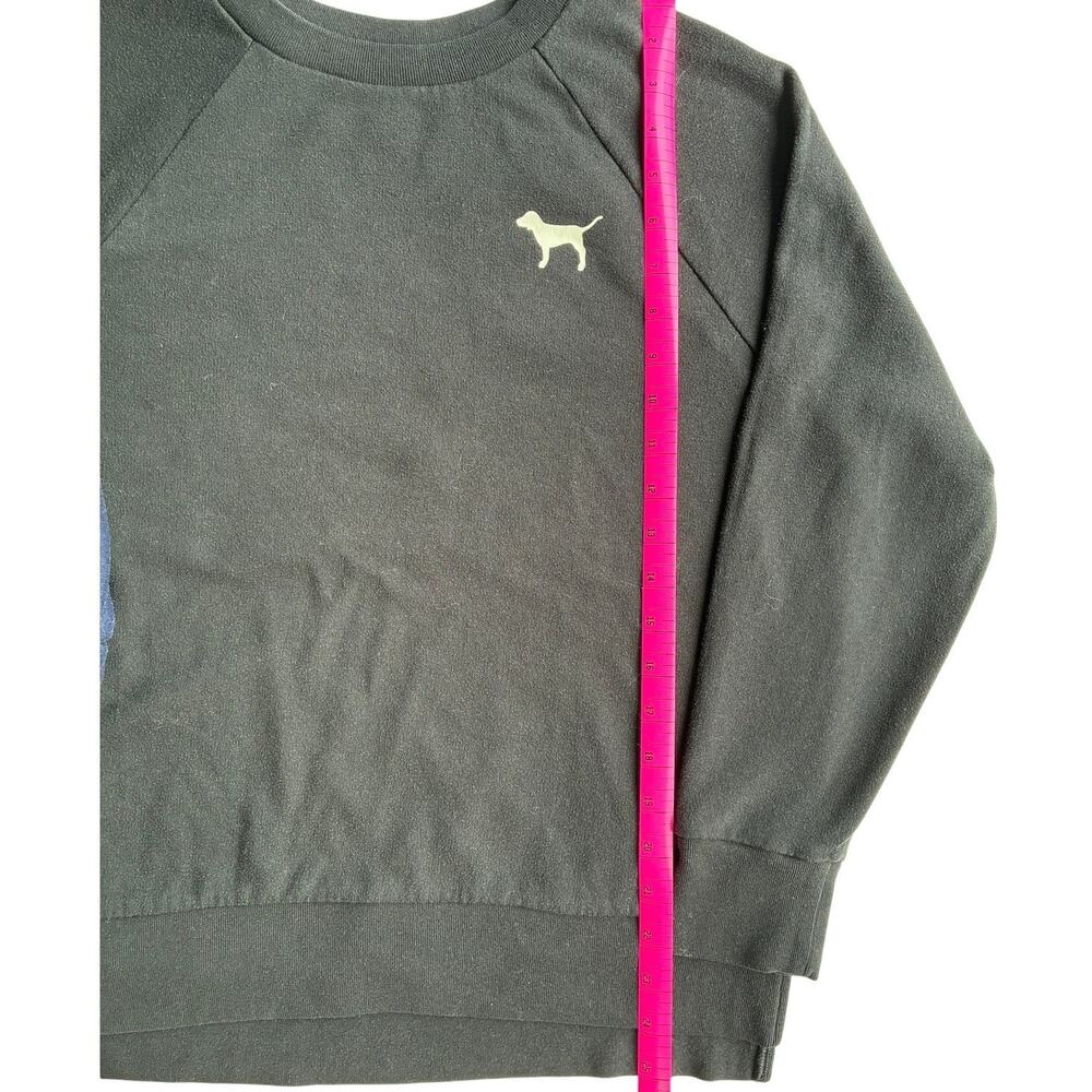 PINK Victoria’s Secret Sweatshirt Womens XS Gray Dog Laurel Wreath Crewneck